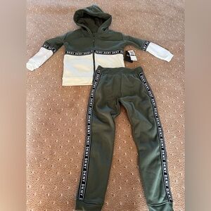 DKNY Boy’s Tracksuit Olive Green/White